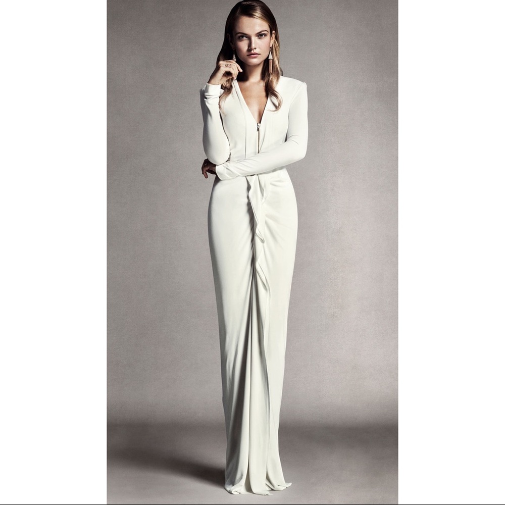 NWT ROLAND MOURET Compeyson stretch-crepe gown - Picture 2 of 10